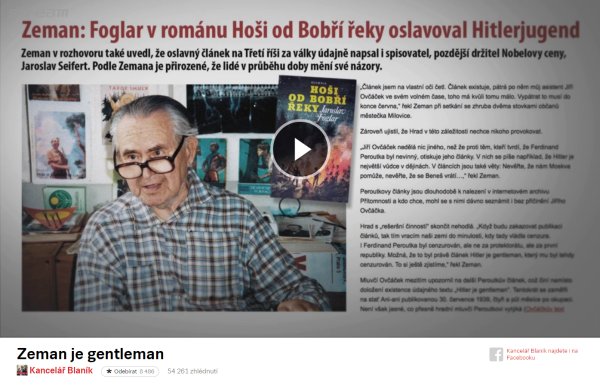 Jaroslav Foglar v Kancel��i Blan�k