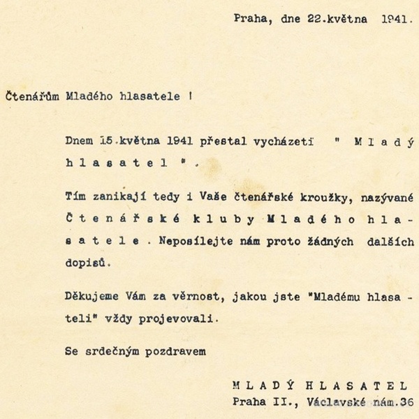 Mlad� hlasatel p�ed 80 lety u� nevy�el