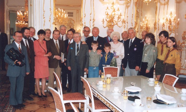 Setk�n� Jaroslava Foglara s V�clavem Havlem 25. 5. 1994