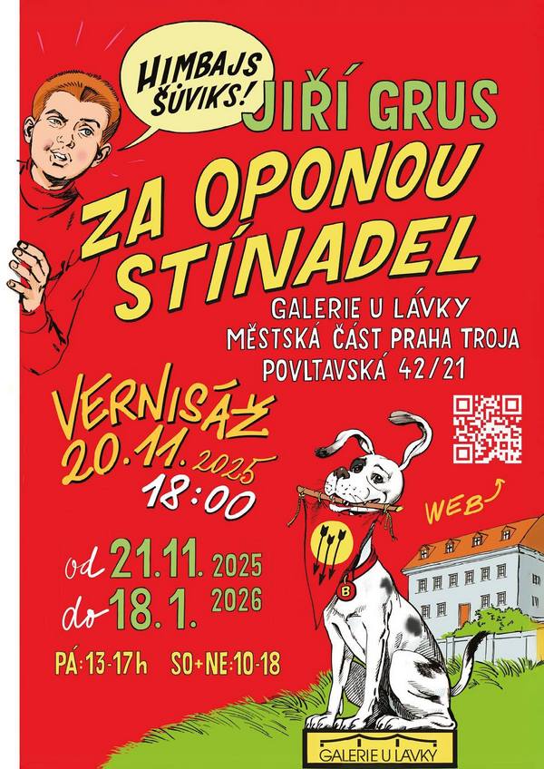 Ji�� Grus: Za oponou St�nadel (Galerie u l�vky)